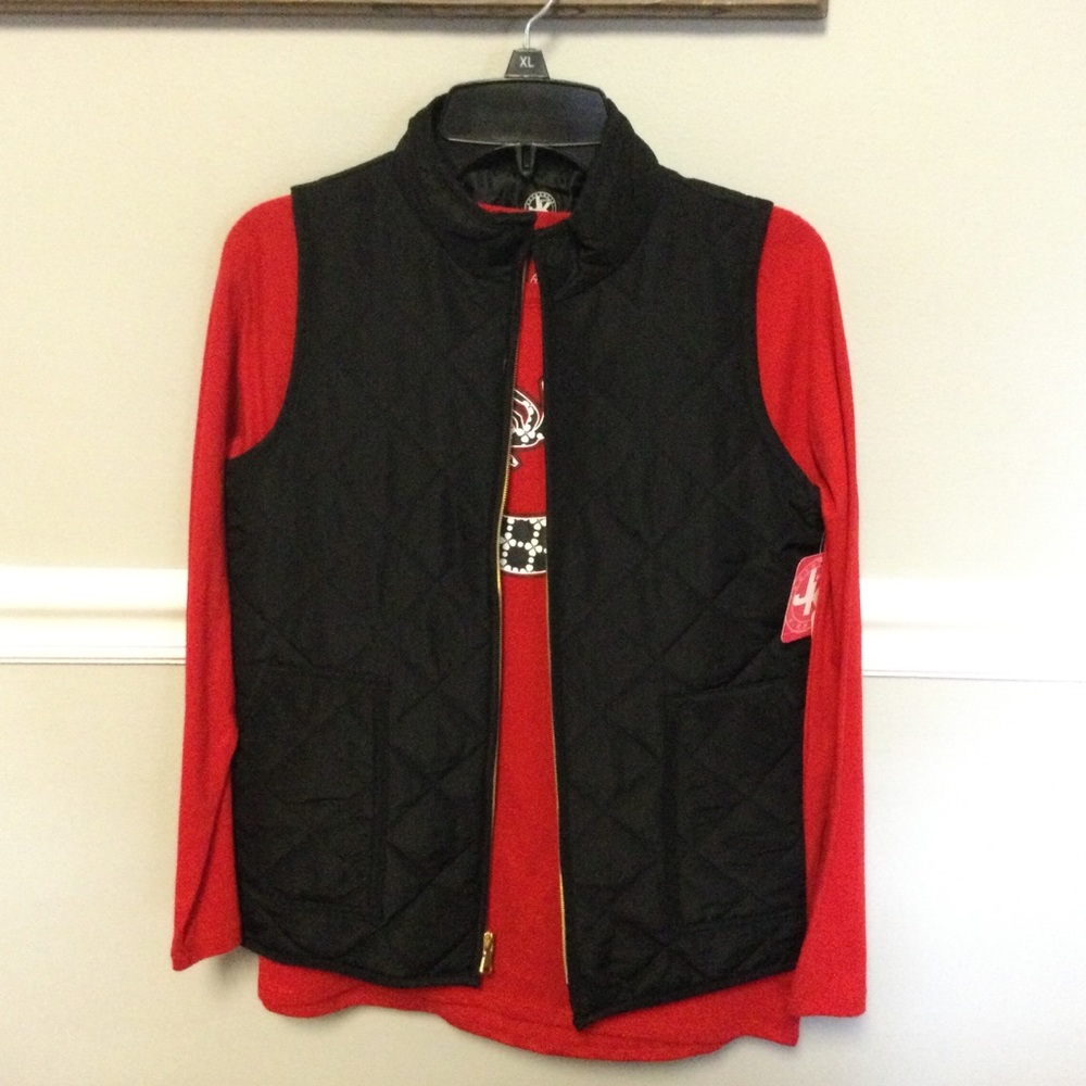 Youth XL Top and Vest Red